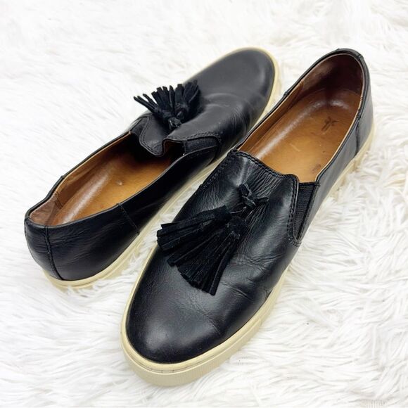 Frye Gemma Tassel Slip On Leather Shoes 9.5M - Picture 1 of 11